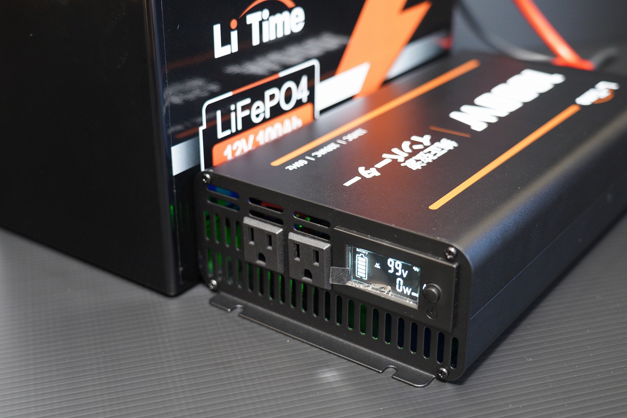 LiTime 12V 1000W インバーター　LCD表示