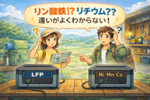 ポータブル電源の電池種別を徹底解説！リン酸鉄リチウムイオン電池と三元系リチウムイオン電池の違いと選び方【寿命・安全性比較】