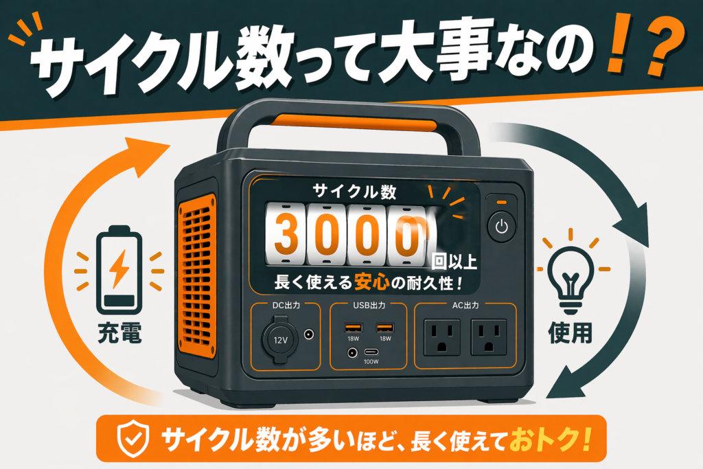 ポータブル電源の寿命とは？充放電サイクル数の読み方と長持ちさせるコツ