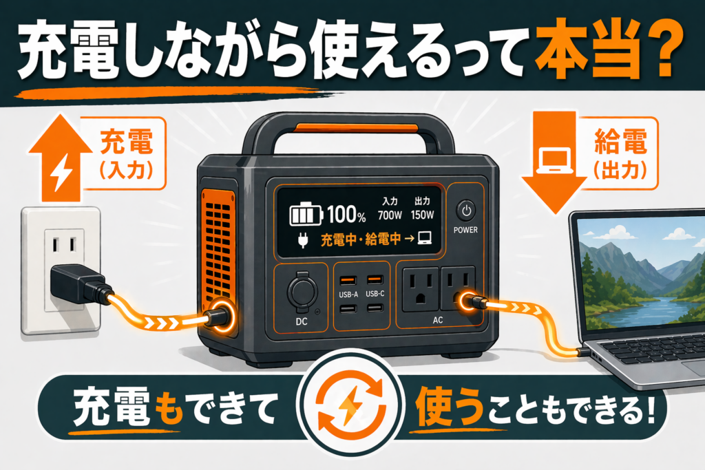 パススルー充電とは？充電しながら給電できる仕組みとメリット・注意点を解説