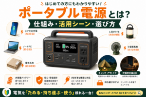 【入門ガイド】ポータブル電源とは？仕組みから活用シーン・初心者向け選び方まで徹底解説