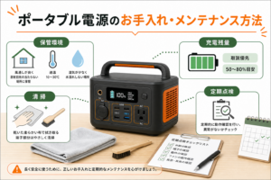 ポータブル電源のお手入れ・メンテナンス方法　長持ちさせる保管・充電・点検のコツ