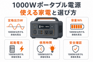 1000Wポータブル電源の選び方と活用術｜使える家電・おすすめモデルを徹底紹介