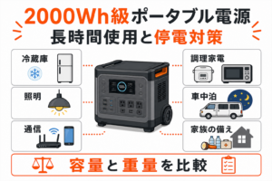 2000Wh級のポータブル電源おすすめ5選！長時間使用・停電対策に最適なモデルの選び方