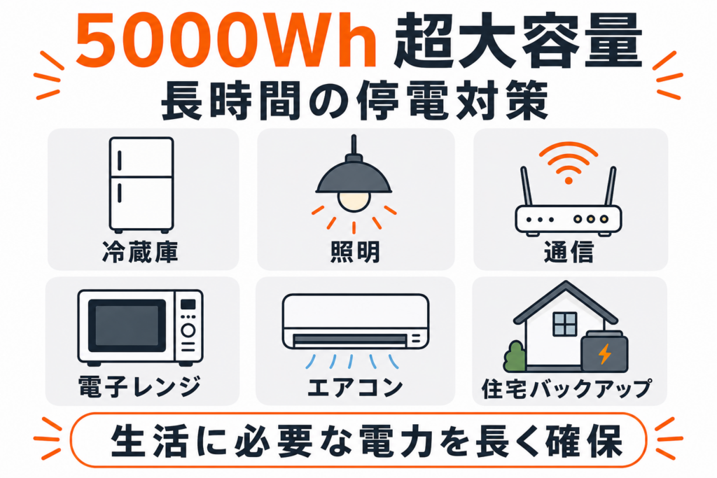 5000Whの超大容量ポータブル電源おすすめ3選｜活用方法・選び方・注意点まで完全解説