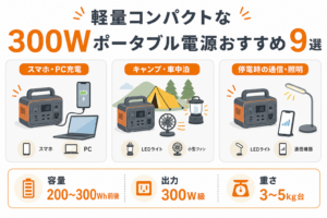 軽量コンパクトな300Wポータブル電源おすすめ9選！使える家電・選び方も詳しく解説