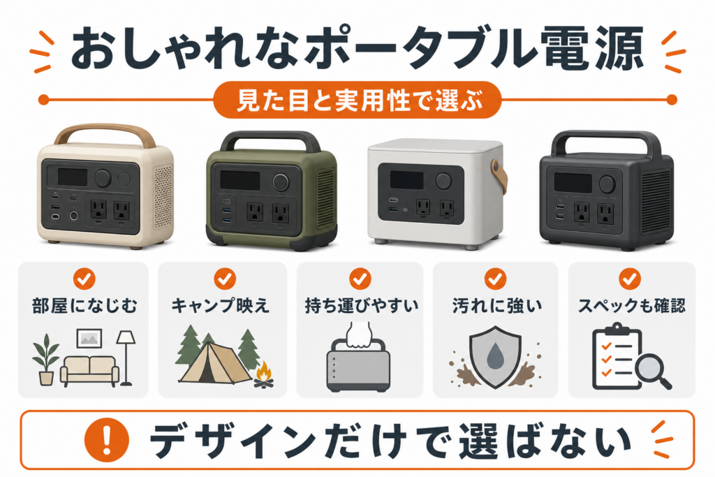 デザインにもこだわりたい！おしゃれなポータブル電源おすすめ4選と失敗しない選び方