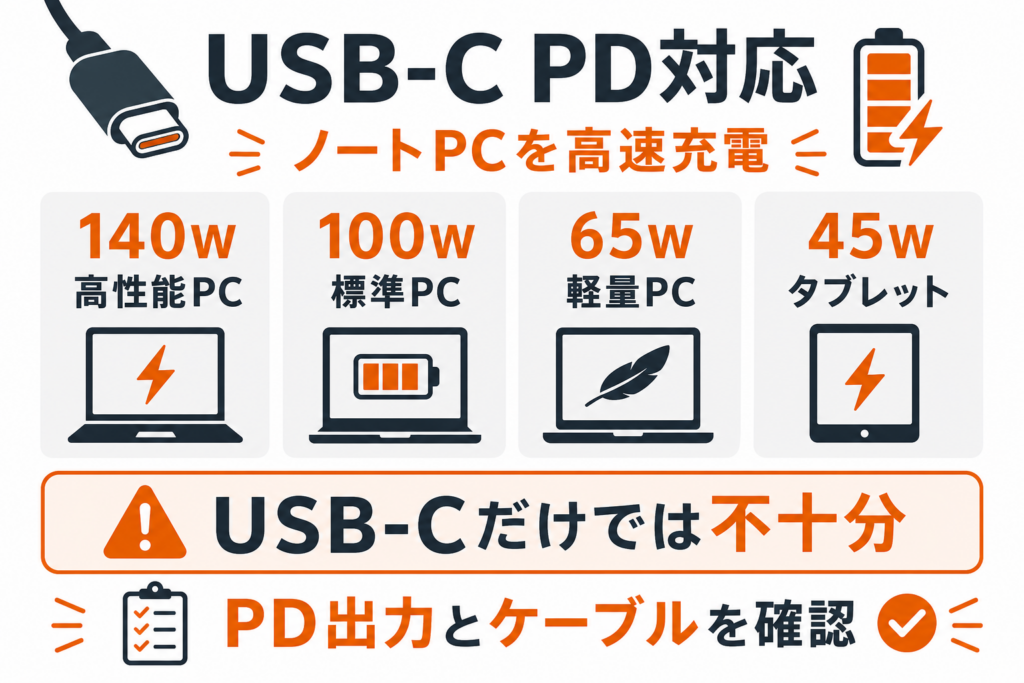 USB-C PD対応ポータブル電源おすすめ3選！ノートPCを高速充電できるモデルの選び方