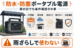 防水・防塵性能付きポータブル電源のおすすめと選び方｜雨の日でも安心して使える一台を紹介